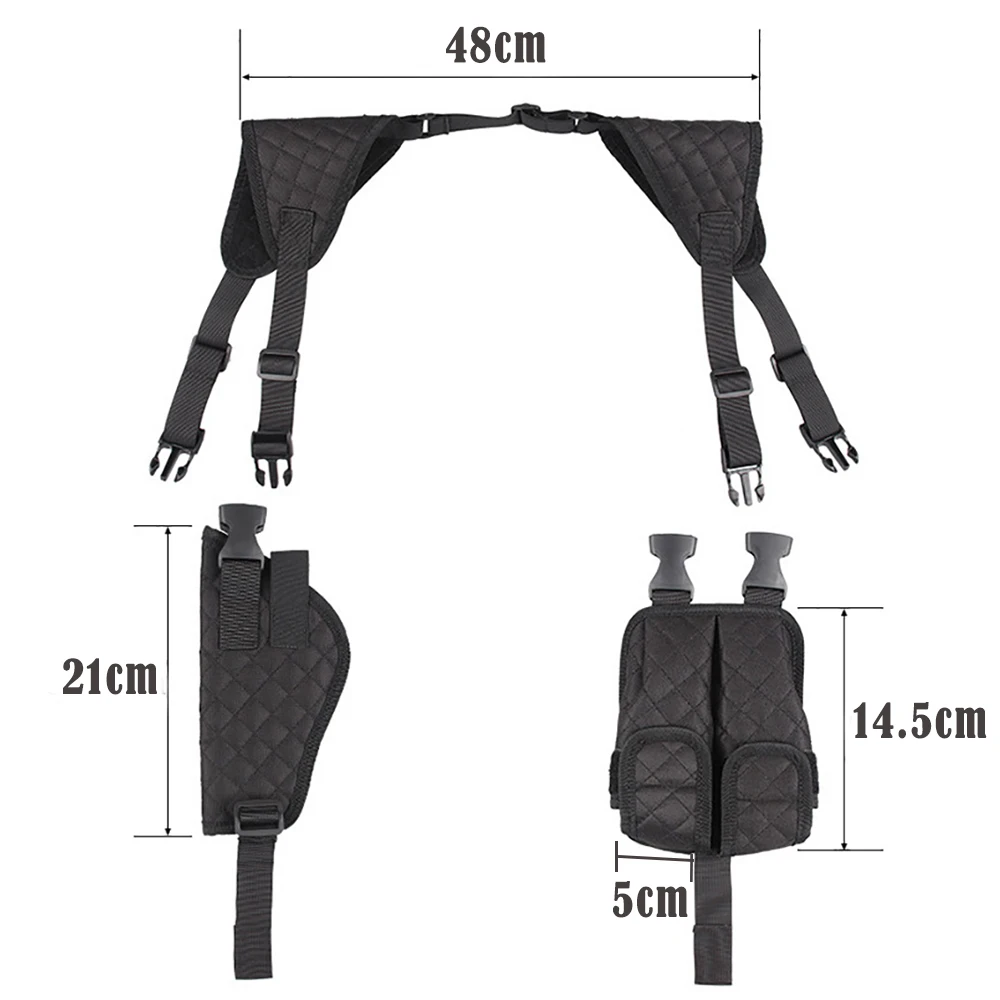 Universal Concealed Carry Gun Holster Outdoor Training Hunting Accessories Pistol Shoulder Bag Holder Handgun Magazine Pouch thumbnail 2