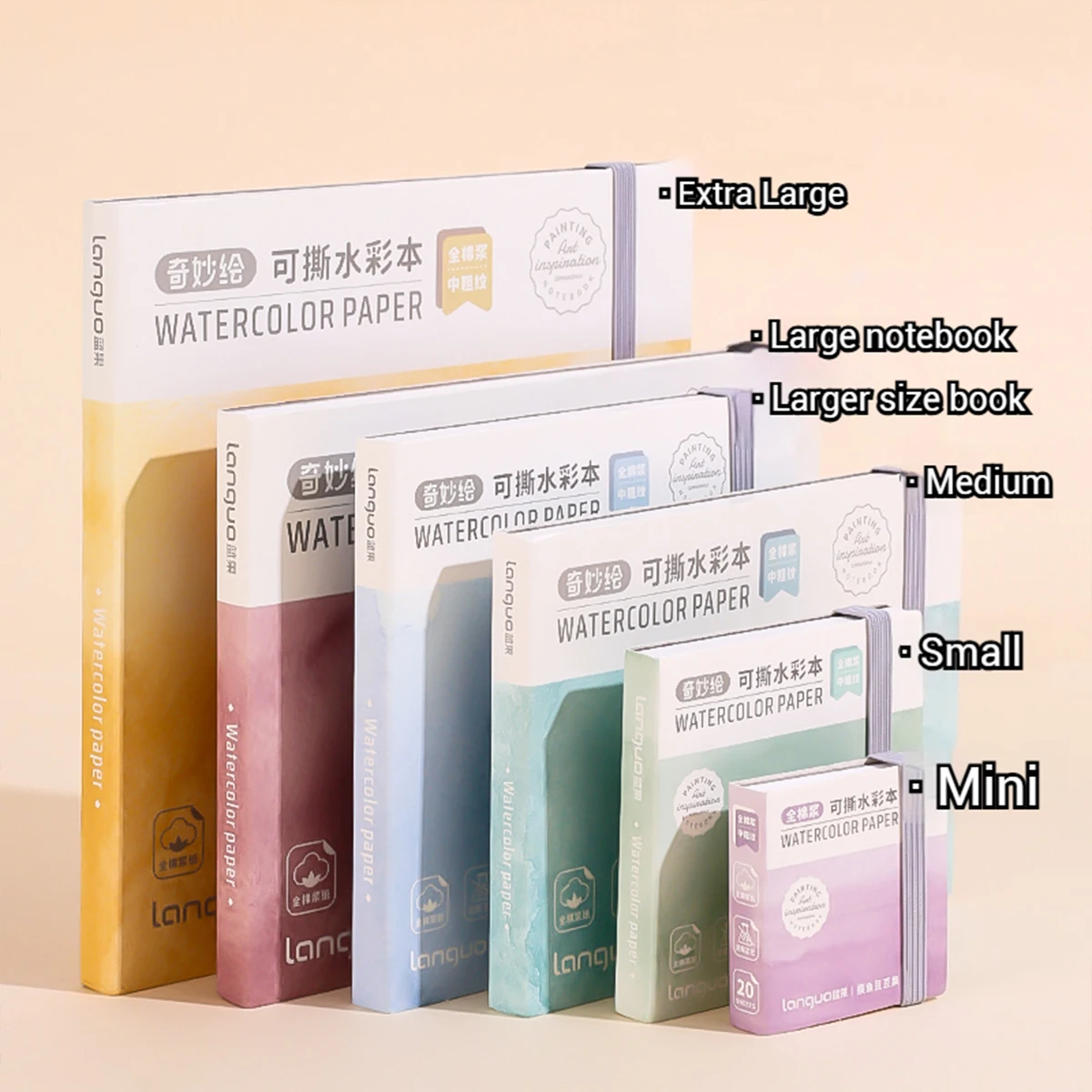 LanGuo Professional Sketchbook for Artists Thick Bleed-proof Perforated Paper, Watercolor Acrylic Drawing Pad Portable Notebook thumbnail 6