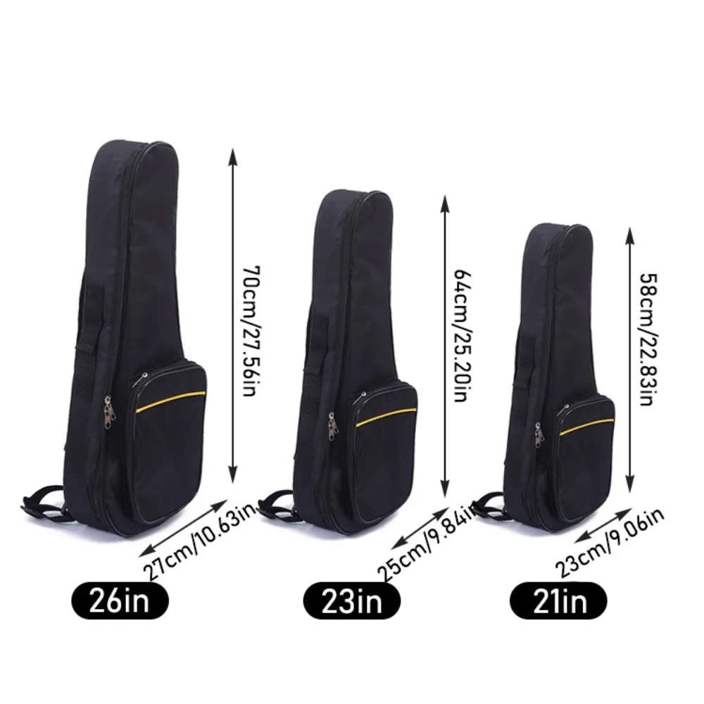 21/23/26 Inch Ukulele Backpack Double Shoulder Straps Sponge Padded Mini Guitar Bag Oxford Fabric with Handle Instrument Bag thumbnail 6