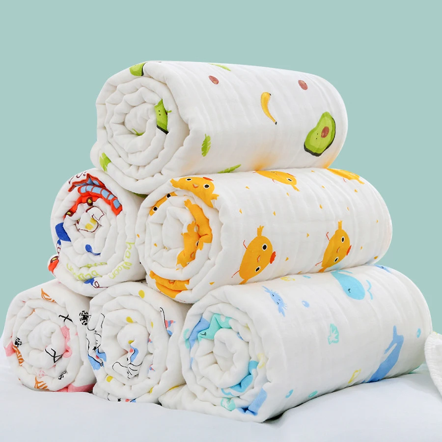 Cotton Gauze Baby Bath Towel Pure Cotton Newborn Infant Towel Blanket Newborn Baby Bath Towel All Cotton thumbnail 3
