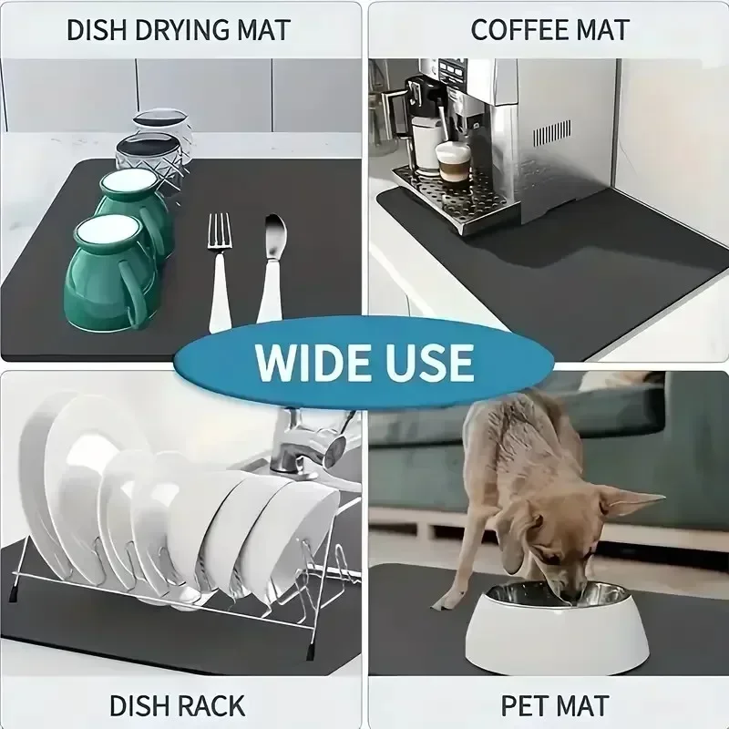 Retro Bohemian Pattern Diatom Pad Water-absorbing Pad Kitchen Coffee Machine Absorbent Drainage Pad Tableware Cup Drying Mats thumbnail 6