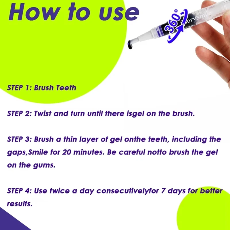 Purple Instant Teeth Whitening Pen Tartar Toothpaste Cleaning Tooth Stain No Sensitivity For A Whiter Brighter Smile Decay Care thumbnail 3