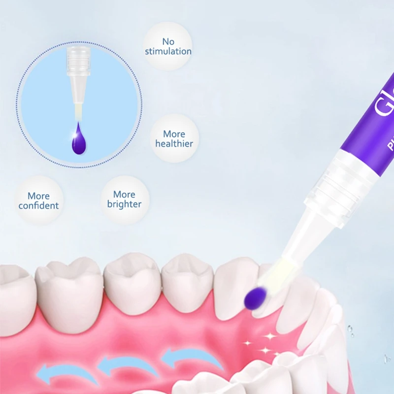 Purple Instant Teeth Whitening Pen Tartar Toothpaste Cleaning Tooth Stain No Sensitivity For A Whiter Brighter Smile Decay Care thumbnail 6