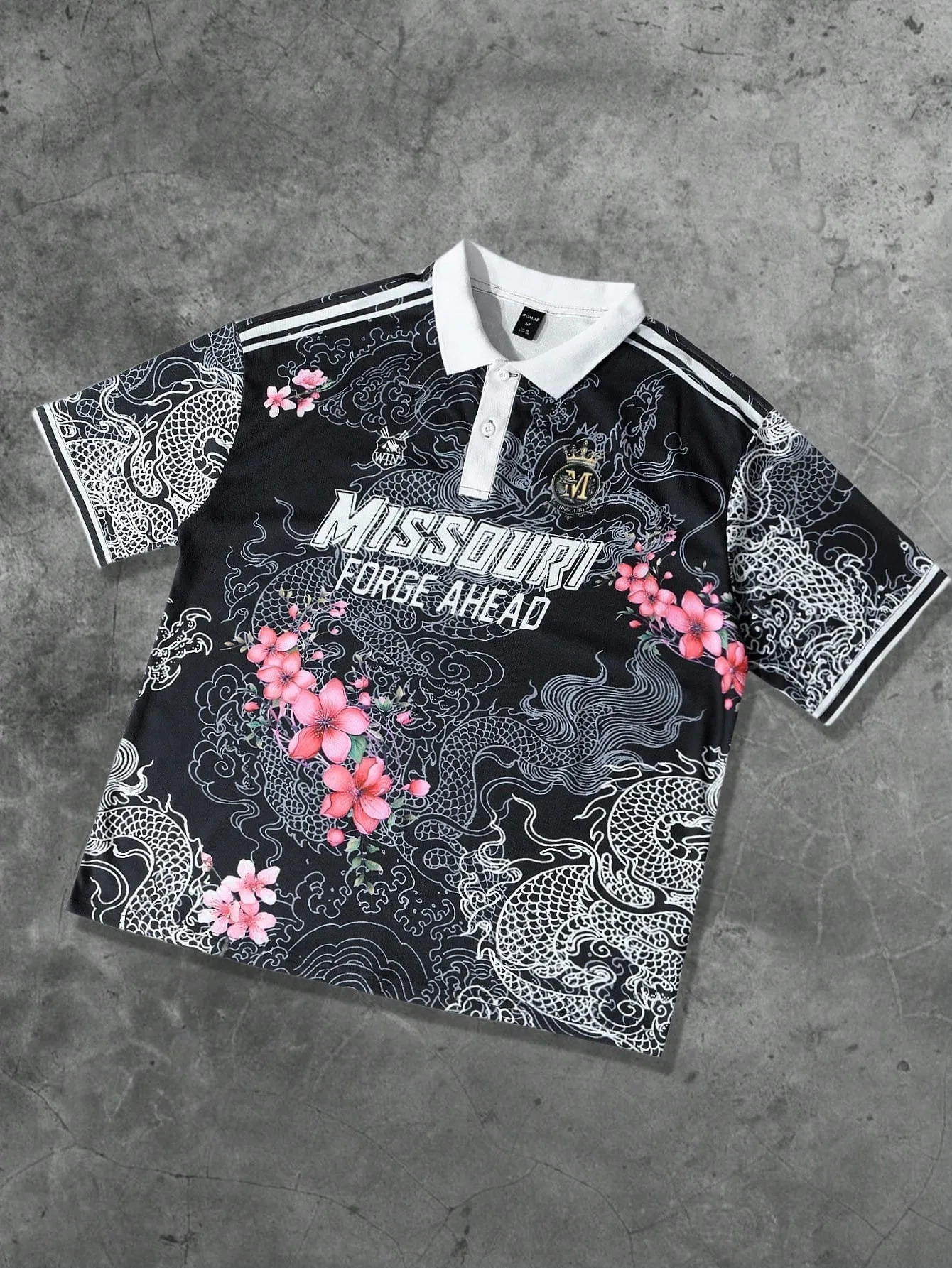 The 2025 summer new men's short-sleeved POLO shirt features a casual fashionable and breathable 3D pattern print