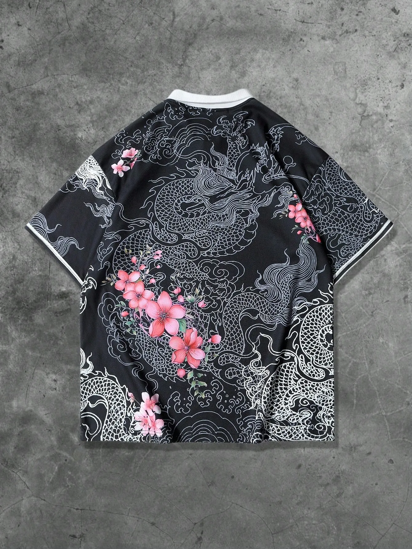 The 2025 summer new men's short-sleeved POLO shirt features a casual fashionable and breathable 3D pattern print thumbnail 2
