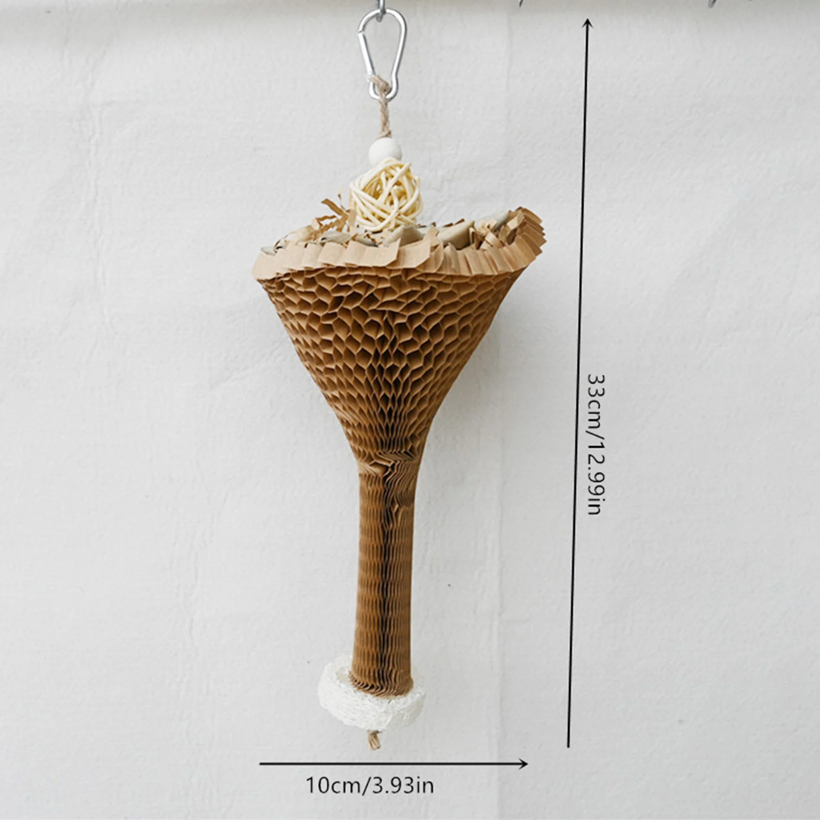 Parrot Chew Toys Natural Palm Leaf Shredding Paper Cones for Birds Biting Stress Relief Long Durable Eco Friendly Pet Supplies thumbnail 6