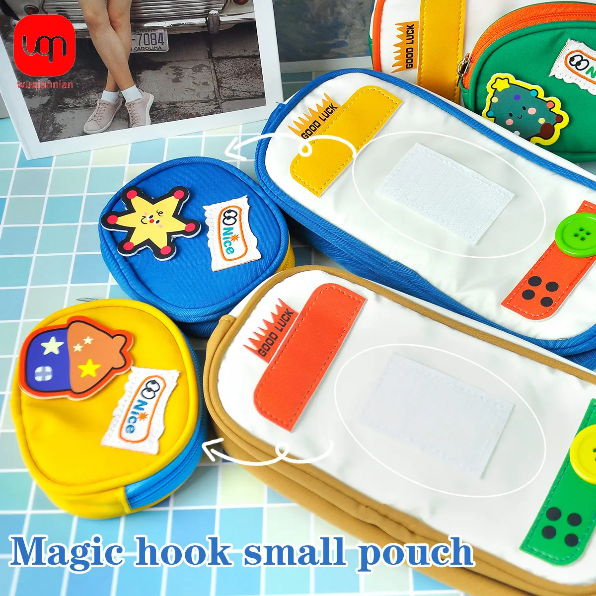 WQN-1PC Morandi Color Pencil Bag Multilayer Stationery Pencil Bag School & Office Stationery thumbnail 4