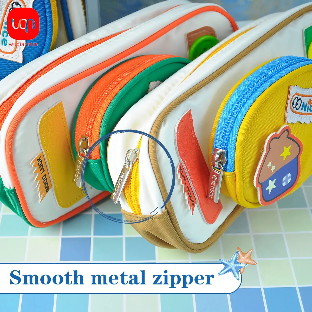 WQN-1PC Morandi Color Pencil Bag Multilayer Stationery Pencil Bag School & Office Stationery thumbnail 6