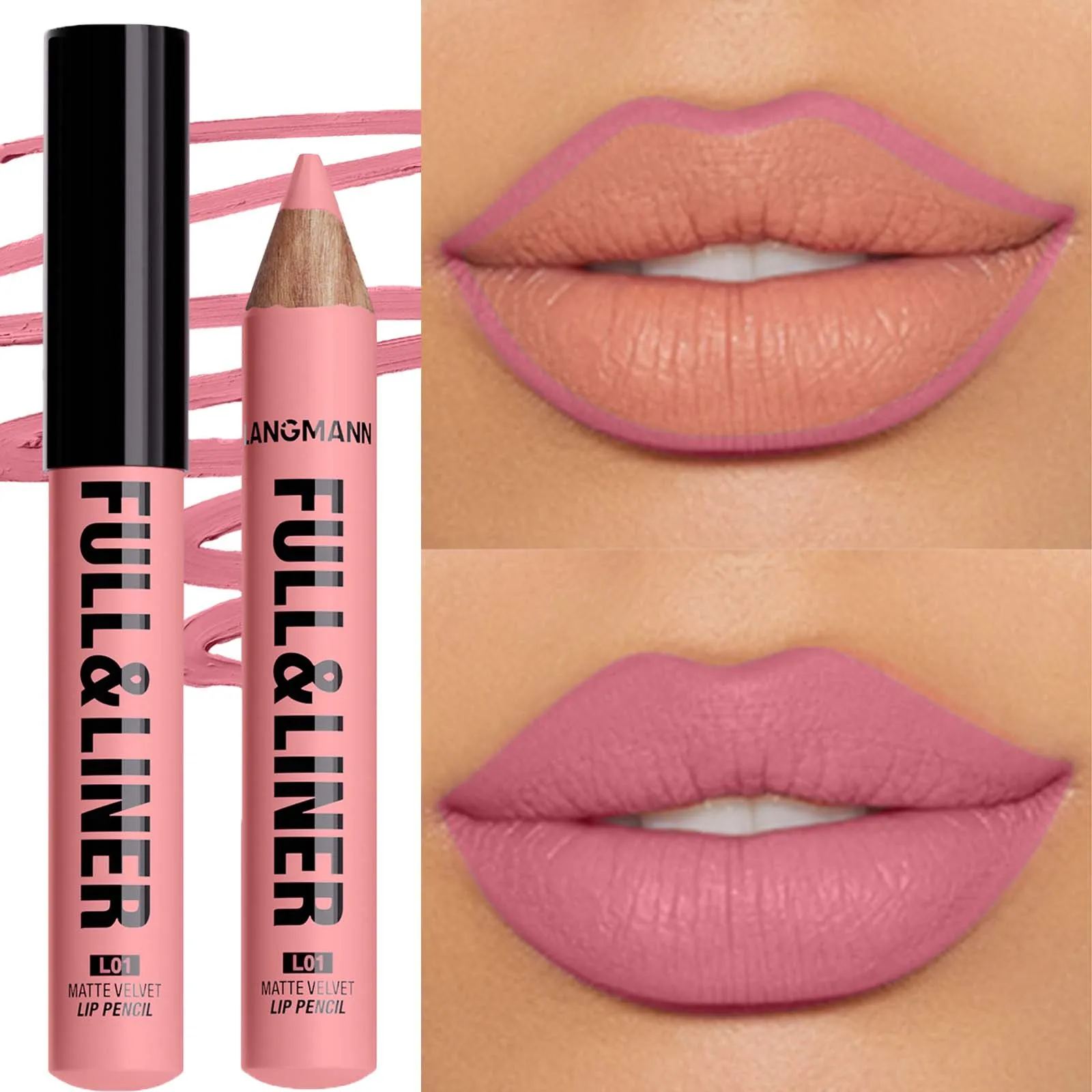 Waterproof Matte Lipliner Pencil Brown Contour Tint Lipstick Pen Long Lasting 12 Color Wooden Lip Liner Pencil Full-lip Makeup thumbnail 4