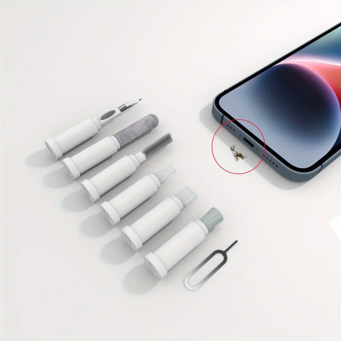 Portable Design Multi-Device Cleaning Kit for AirPods, Phones, Cameras & Computers - Includes Cable and Connector Cleaner Tools thumbnail 2