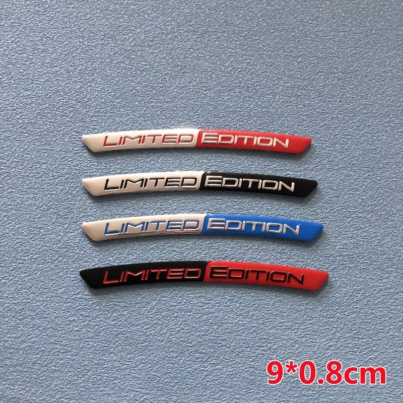 4PCS Aluminum Alloy Limited Edition Logo Car Hub Sticker Decal Tire Rim Decorative Strip Car Exterior General Accessories. thumbnail 2