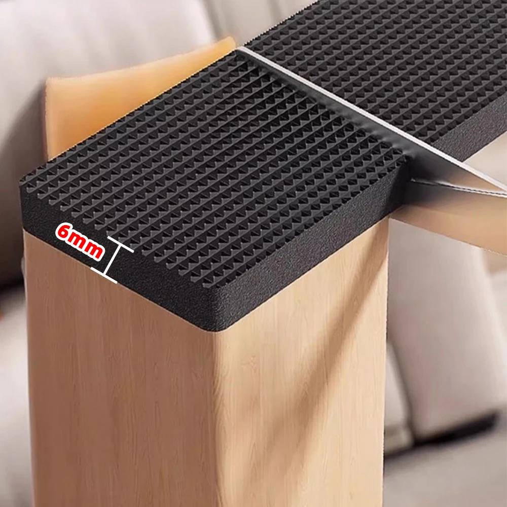 Thicken Non Slip Furniture Pads Self Adhesive Rubber Chairs Tables Leg Protector Noise Reduce Floor Wall Bumper Strips DIY Shape thumbnail 2