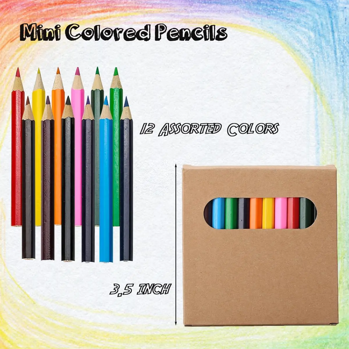 1set Mini Colored Pencil Kawaii Kids Children Small Draw Pen Cute Wooden Colored Pencil Set For School Supplies Gift thumbnail 2