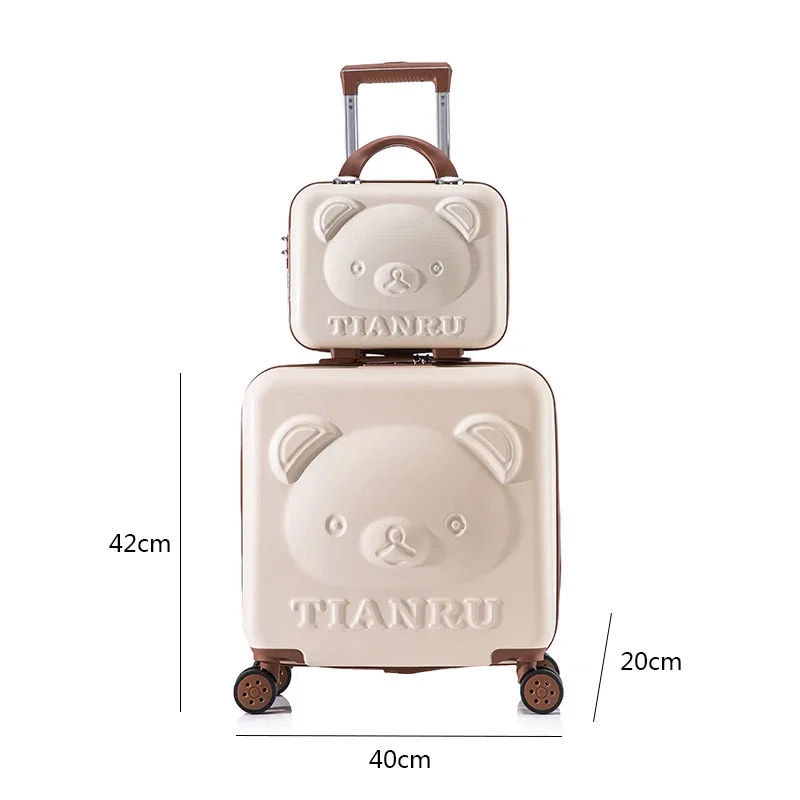 2025 New Cartoon 20 Inch Girls Travel Suitcase with Handbag, Fashion Women's Luggage Set thumbnail 6