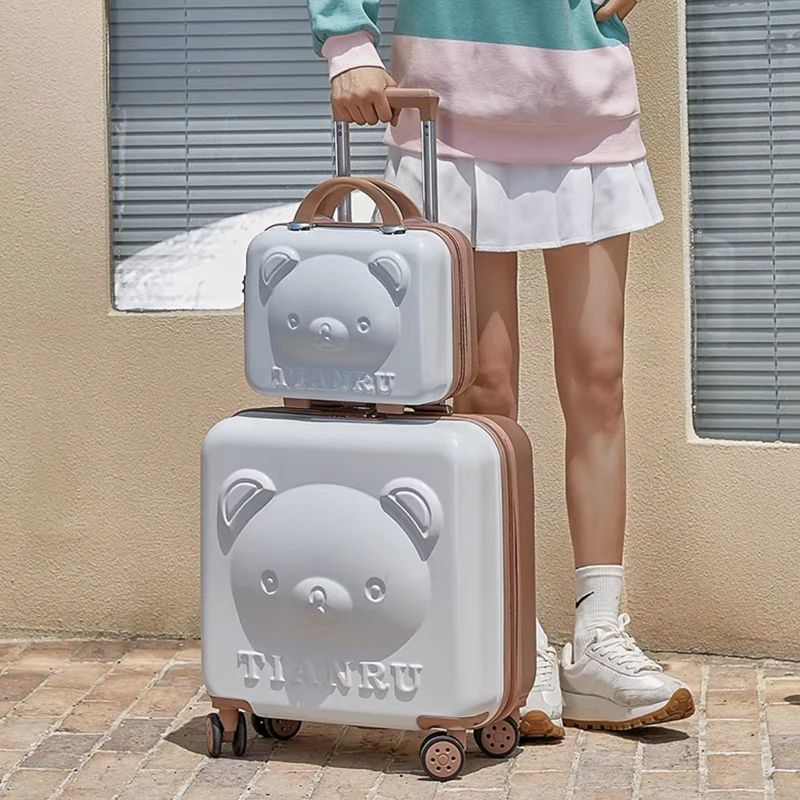 2025 New Cartoon 20 Inch Girls Travel Suitcase with Handbag, Fashion Women's Luggage Set thumbnail 5