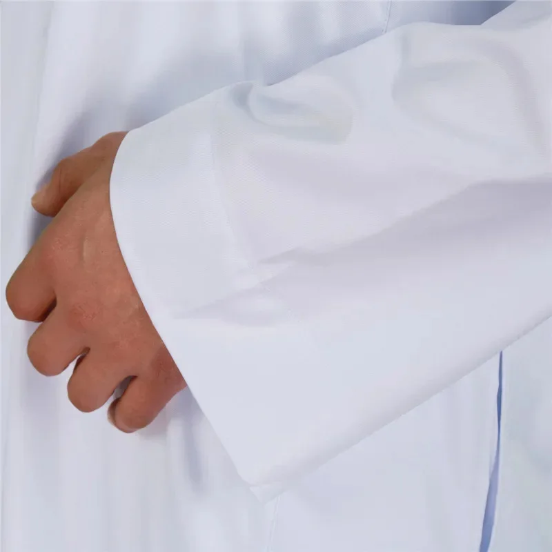 New Pure Color Middle East Men's Robe Qatar Stand Collar Formal Gown Business Casual Polyester Fiber Four Seasons Suitable thumbnail 4