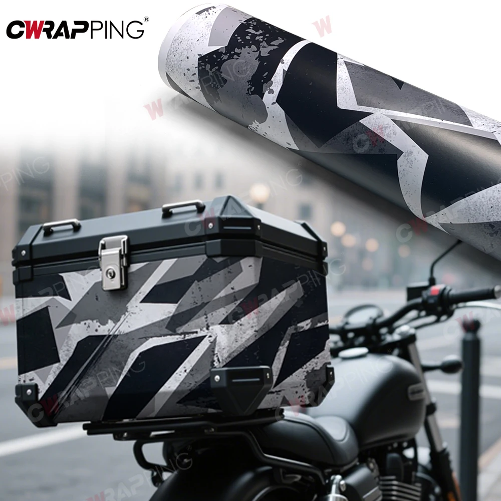 Waterproof Film Wrapping Vinyl Splash Ink Car Wrapping Sticker Geometric Camouflage Exterior Car Stickers Motorcycle Vinyls Wrap