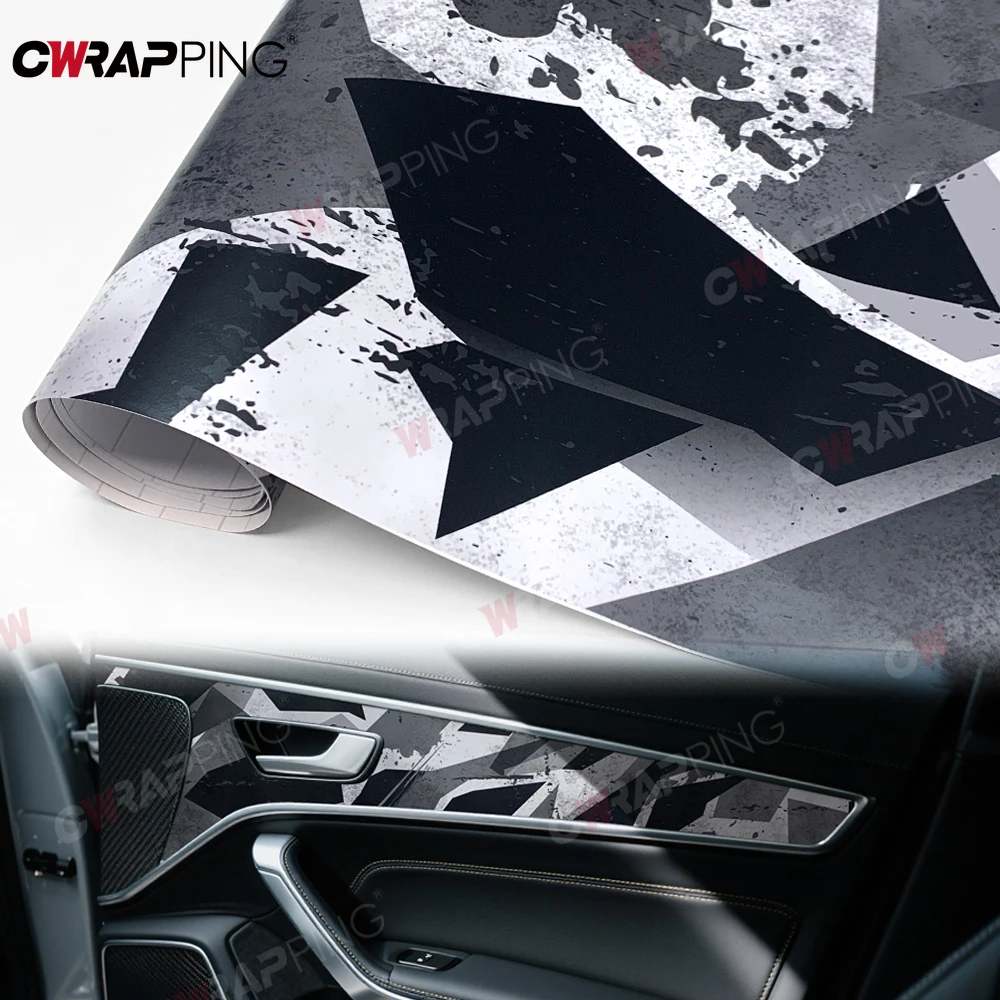 Waterproof Film Wrapping Vinyl Splash Ink Car Wrapping Sticker Geometric Camouflage Exterior Car Stickers Motorcycle Vinyls Wrap thumbnail 2