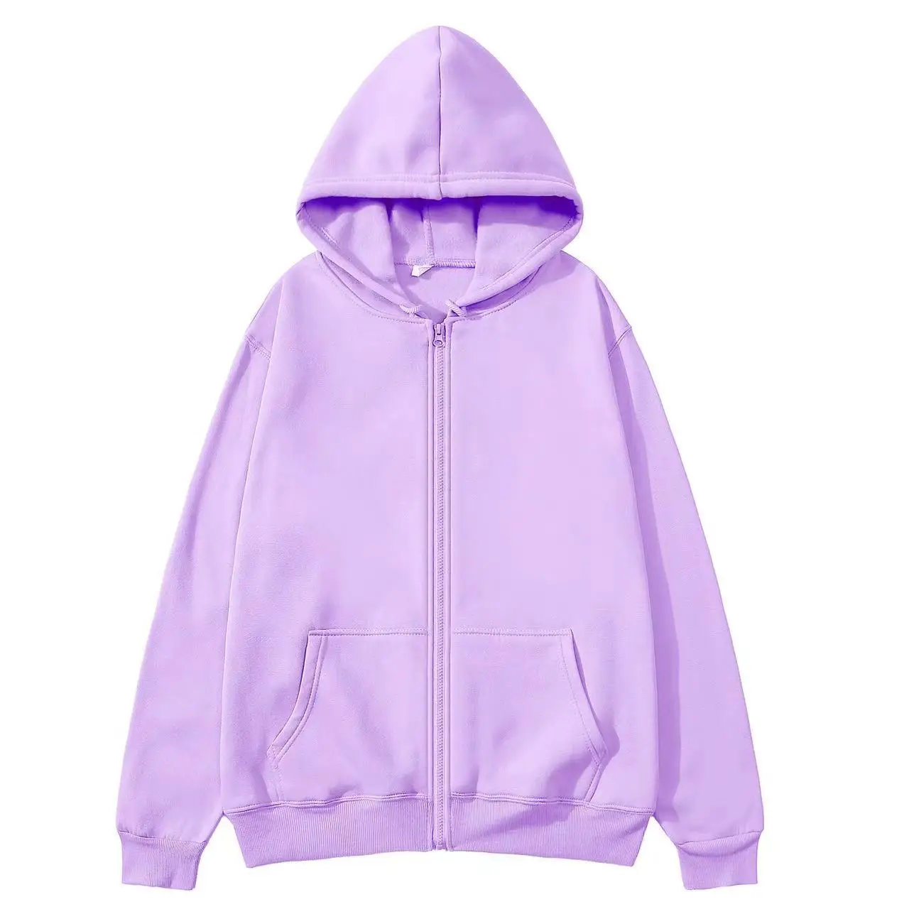 High Street Hoodie Men Solid Color Zip Up Long Sleeve Loose Jacket Coats Casual Hooded Sweatshirt Y2K Fashion Outdoor Clothes thumbnail 5