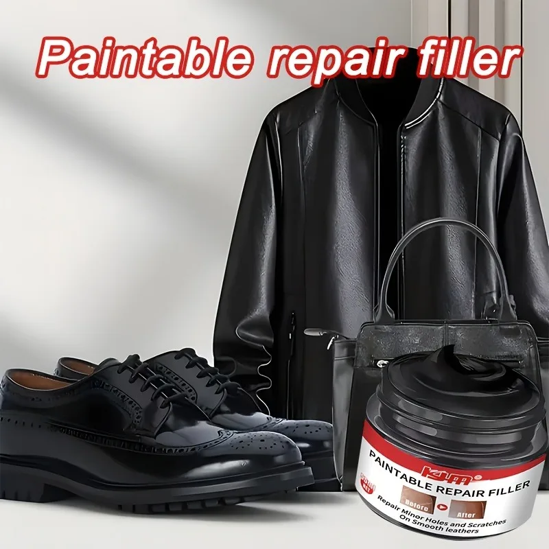 KJM Black Shoe Repair Filler: Quick-Dry Chemical Formula – Scratch Fix for Imitation Leather Shoes/Boots, Durable Refurbishment thumbnail 4