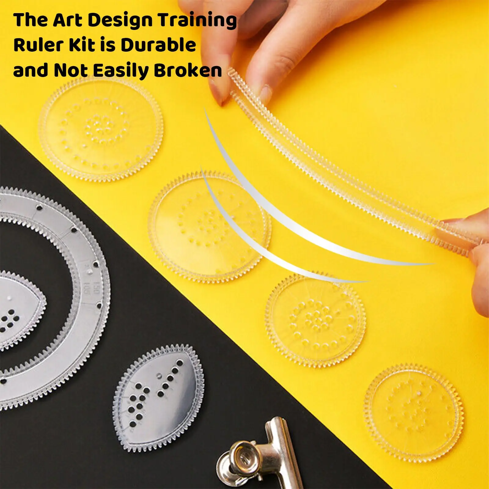 22pcs/Set Spirograph Drawing Tools - Geometric Roulette Ruler, Educational Painting Puzzle Toy, Creative Art Learning Kit thumbnail 5