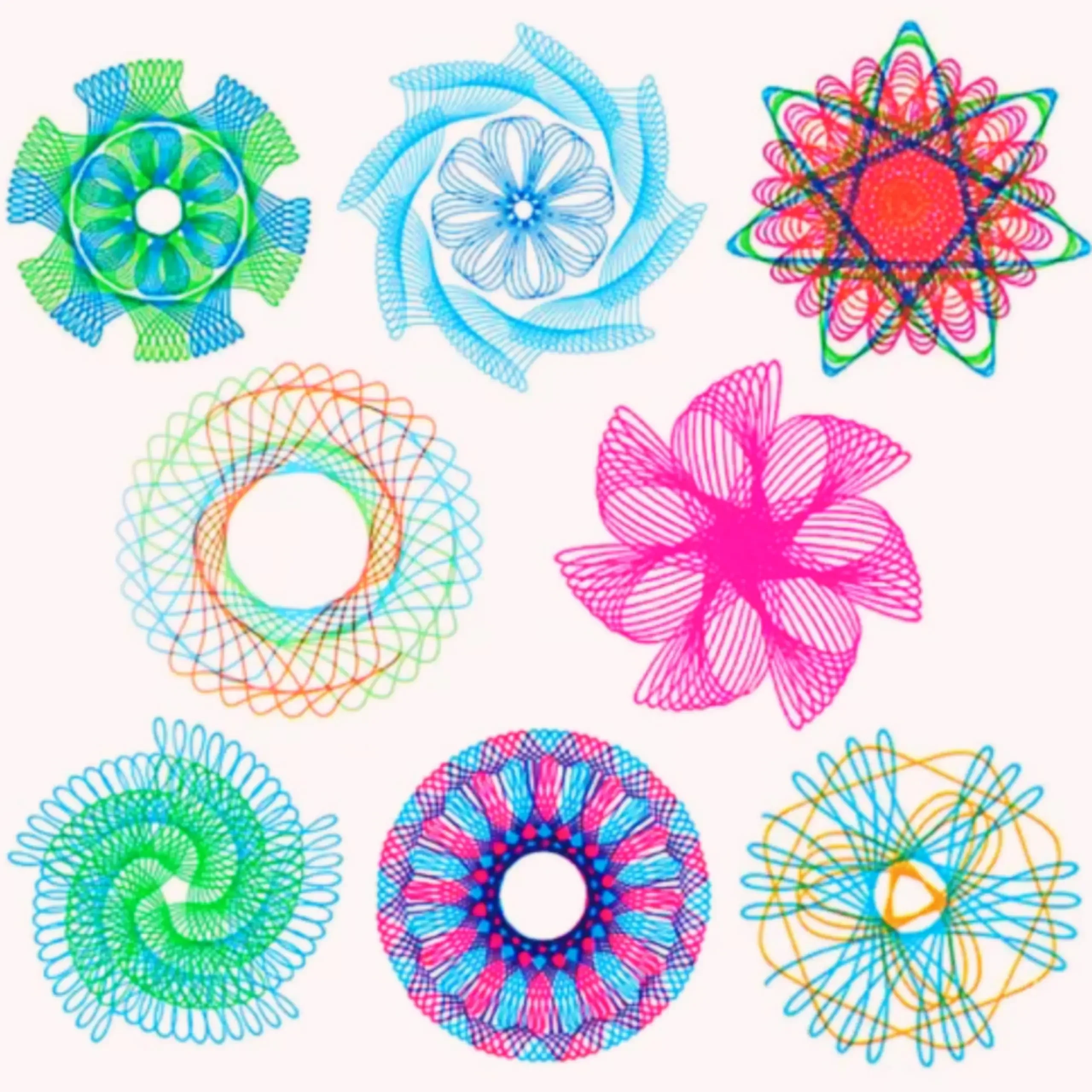 22pcs/Set Spirograph Drawing Tools - Geometric Roulette Ruler, Educational Painting Puzzle Toy, Creative Art Learning Kit thumbnail 6