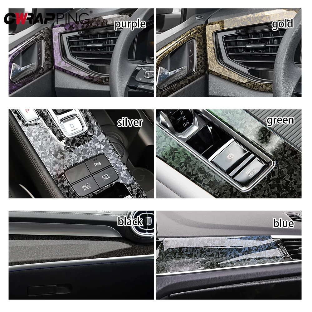 Carbon Fiber Sticker Waterproof Forged Carbon Film Wrapping Foil Car Cover Decals Vinyl Car Wrap Motorcycle Stickers Accessories thumbnail 5