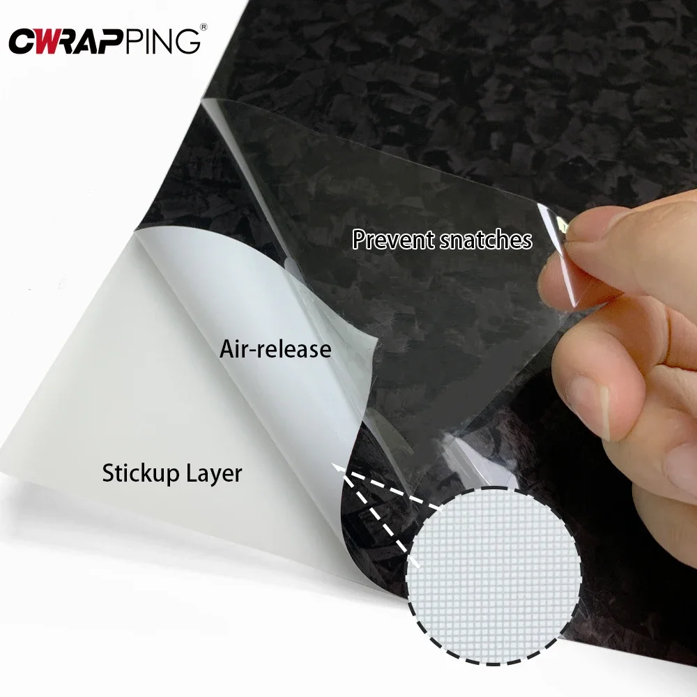Carbon Fiber Sticker Waterproof Forged Carbon Film Wrapping Foil Car Cover Decals Vinyl Car Wrap Motorcycle Stickers Accessories thumbnail 4