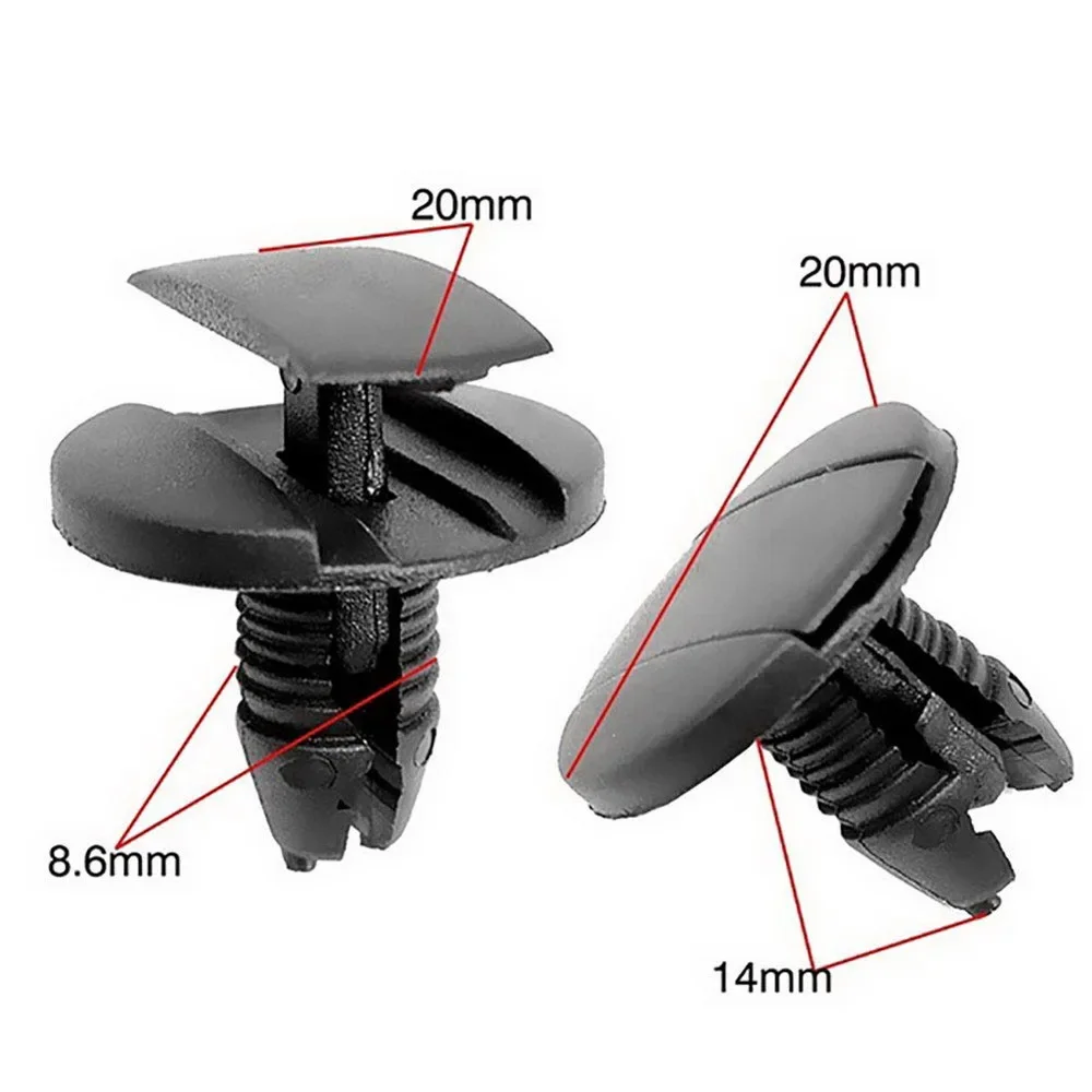 10-100X Car Bumper Rivet Fender Fixed Clamp Retainer Wheel Arch Mounting Trim Clip Fasteners For PEUGEOT Citroen 206 207 307 308 thumbnail 2