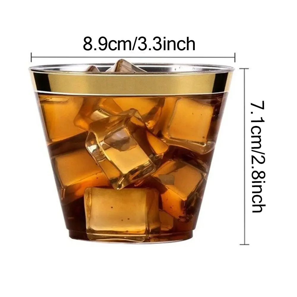 10/20/30pcs Home Decor Wine Wedding Supplies Tableware Plastic Cups Disposable Transparent thumbnail 5