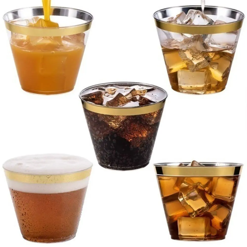 10/20/30pcs Home Decor Wine Wedding Supplies Tableware Plastic Cups Disposable Transparent thumbnail 3