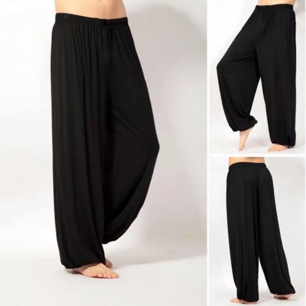2026 Modal Men Pants Casual Harem Pants Solid Long Belly Dance Pants Boho Wide Trousers Baggy Trousers Joggers Sweatpants thumbnail 3
