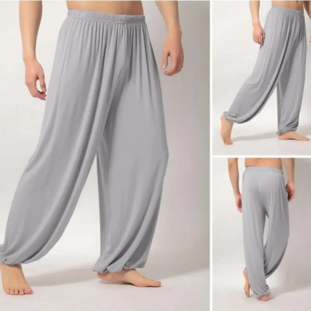 2026 Modal Men Pants Casual Harem Pants Solid Long Belly Dance Pants Boho Wide Trousers Baggy Trousers Joggers Sweatpants thumbnail 5