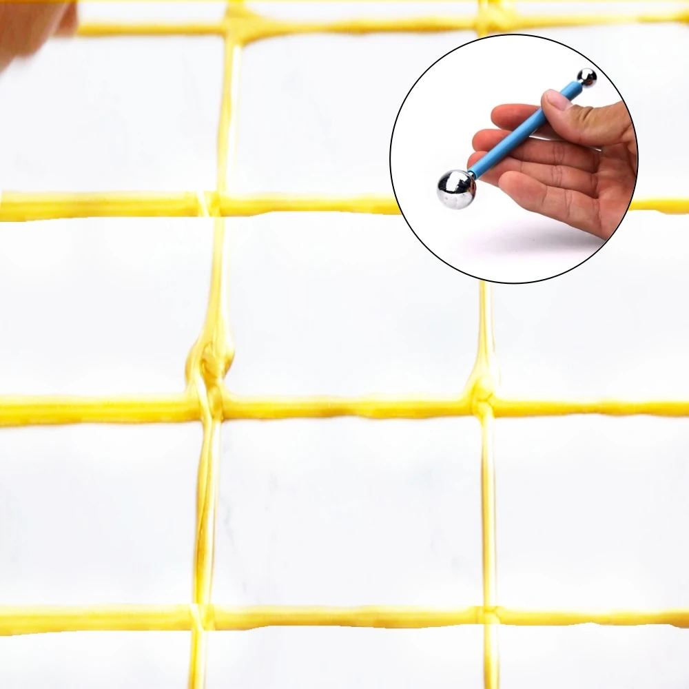 Tile Texture Roller Wall Joint Repair Paint Roller Tool 4pcs/set Stainless Steel Tile Grout Ball Floor Seam Pressing Ball thumbnail 5