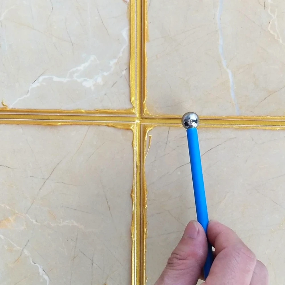 Tile Texture Roller Wall Joint Repair Paint Roller Tool 4pcs/set Stainless Steel Tile Grout Ball Floor Seam Pressing Ball thumbnail 4