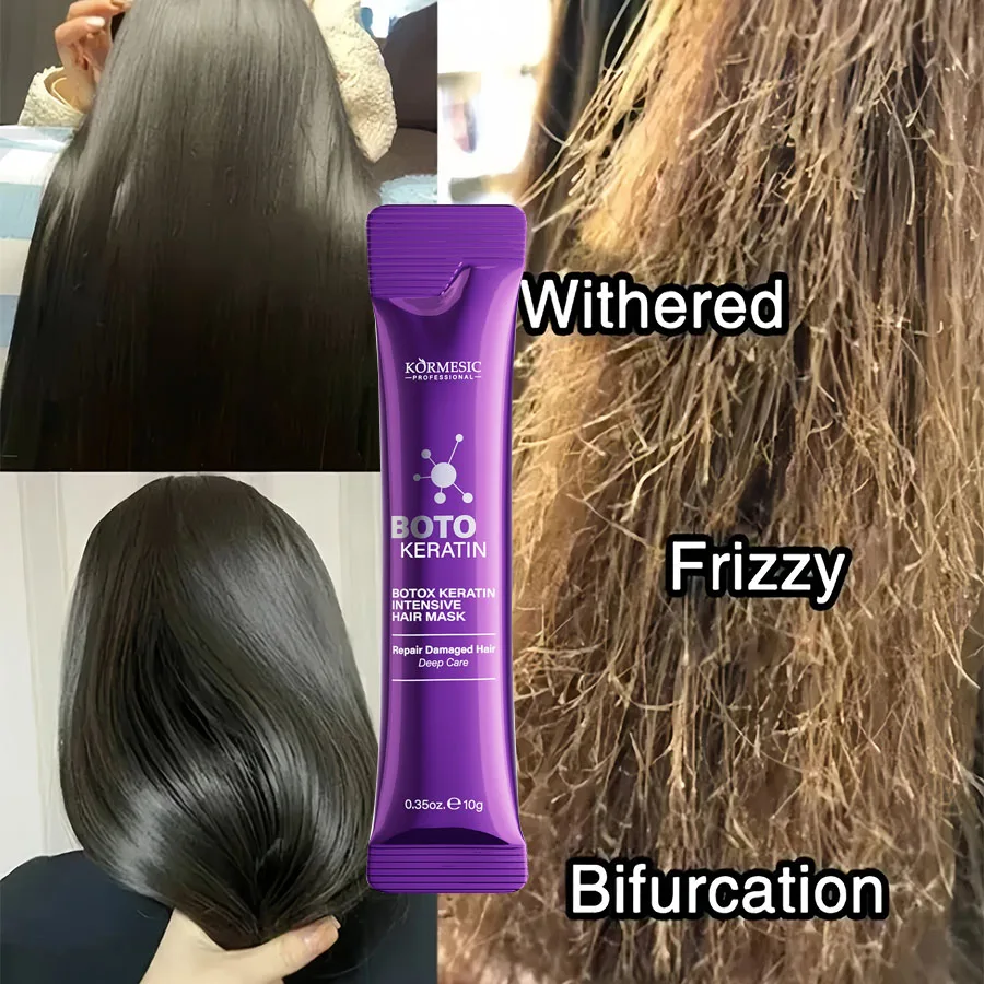Keratin Hair Mask Magical 5 Second Repair Damage Frizzy Soft Smooth Shiny Hair Deep Moisturize Hair Treat Repair Hair Care Mask thumbnail 3