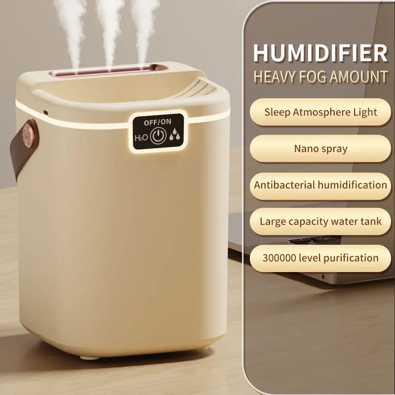 TINSOL 2L Large-Capacity Humidifier with Triple Nozzles and Night Light, Type-C Port, Air Purifier for Bedrooms and Living Rooms thumbnail 5