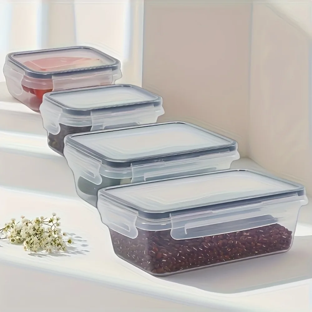 8-PC BPA-Free Airtight Food Containers with Locking Lids - Microwave/Freezer Safe PP Plastic Storage for Dry Goods/Fruit/Veggies thumbnail 2