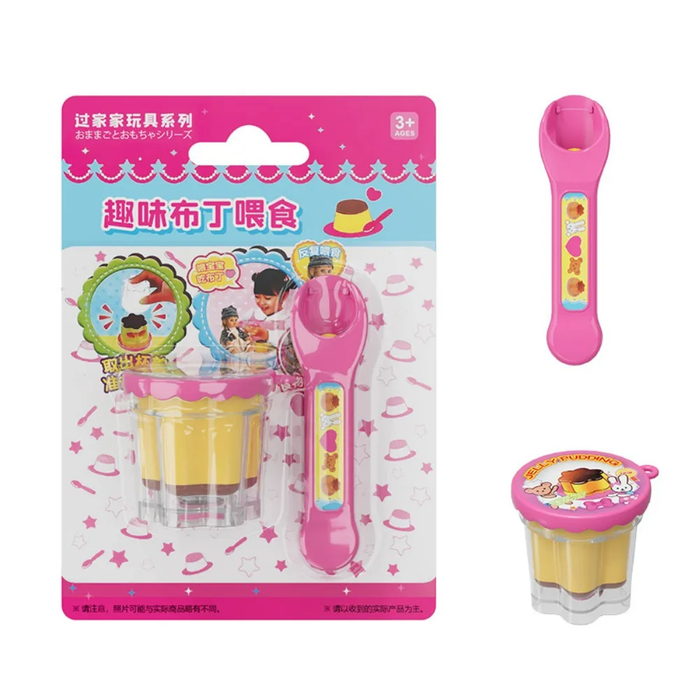 New 6PCS&Plate Set, Strawberry Food Pudding Feeding Toy, Desktop Ornaments Models, Role-Play & Early Learning Set For Kids Girls thumbnail 3