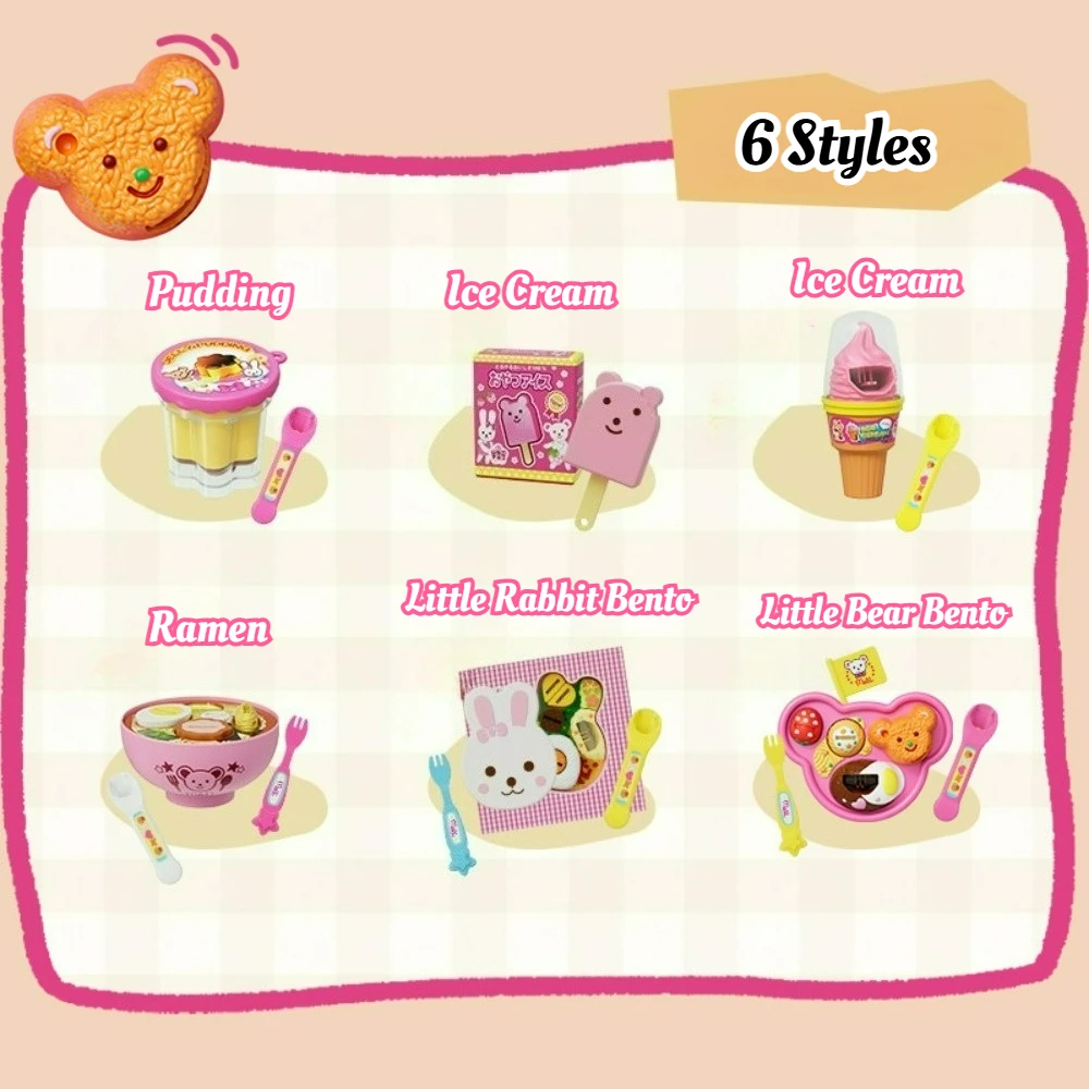 New 6PCS&Plate Set, Strawberry Food Pudding Feeding Toy, Desktop Ornaments Models, Role-Play & Early Learning Set For Kids Girls thumbnail 2