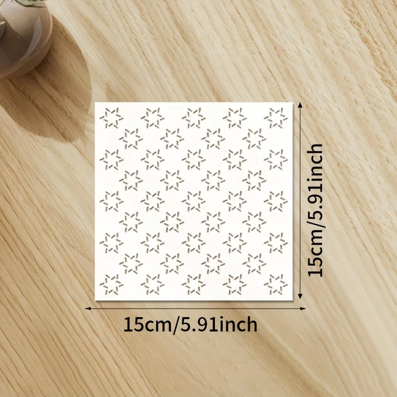 9Pcs Sashiko Embroidery Templates Reusable Pet Sewing Stencils DIY Embroidery Patterns Geometric Line Quilting Template thumbnail 2