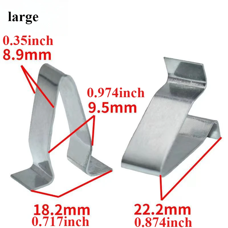 10-100X Car Door Metal Trim Panel Spring Clip Trim Moulding Clip For VW Audi GTI R32 Passat Jetta Rabbit Tiguan Quattro Q3 Q5 Q8 thumbnail 4