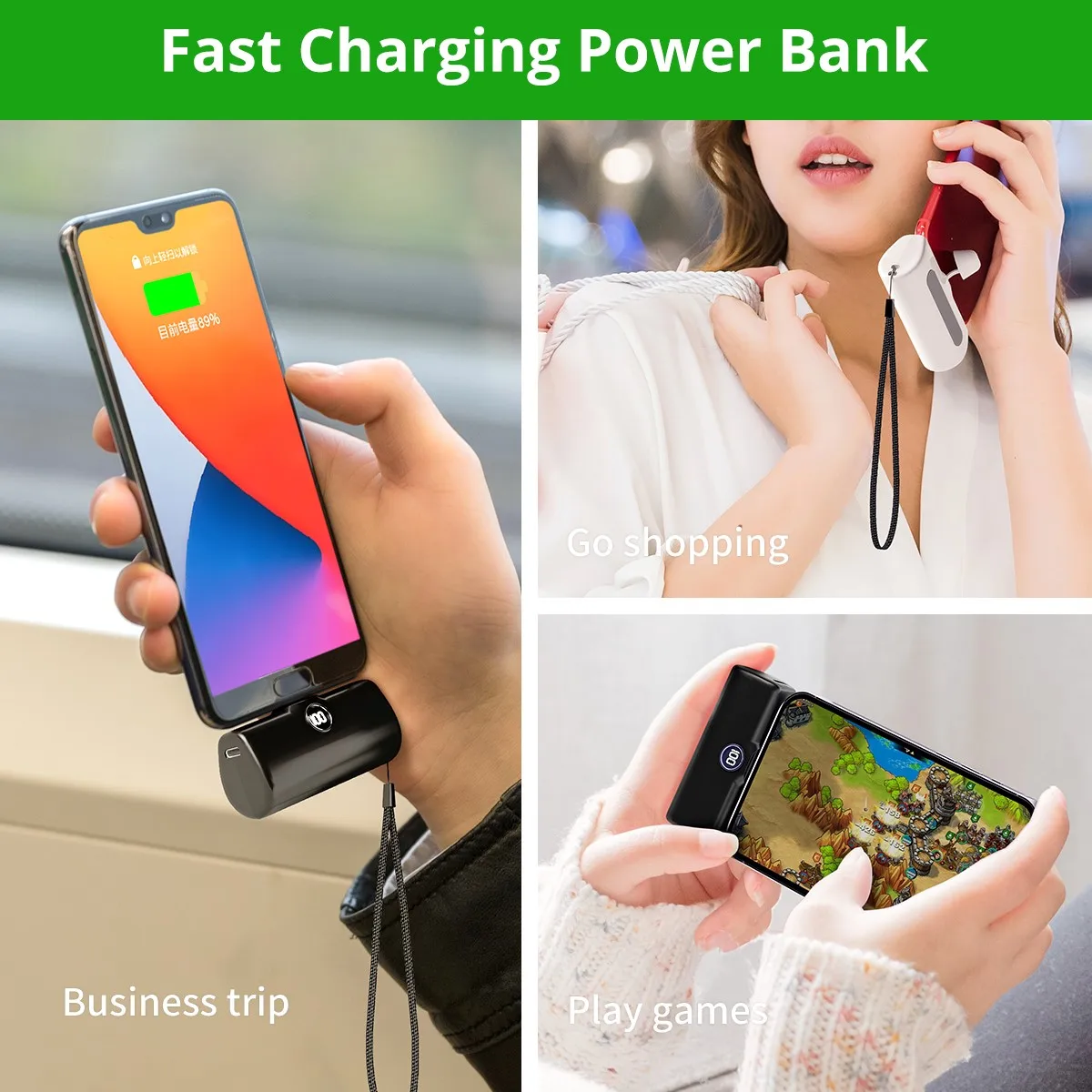 5500mAh Portable Charger Fast Charging Power Bank Compact Mini Powerbank for iPhone17 Samsung Xiaomi Cell Phone External Battery thumbnail 5