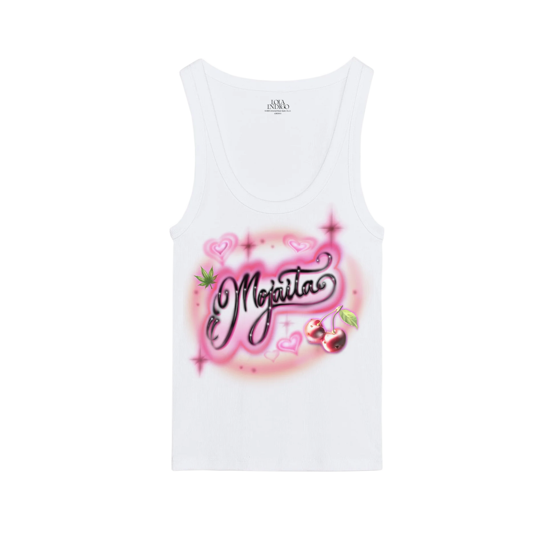 Y2k Fashion Trend Lola Indigo Tank Hip-hop Printed Threaded Cotton Vest Casual Loose Top Sporty Streetwear Unisex