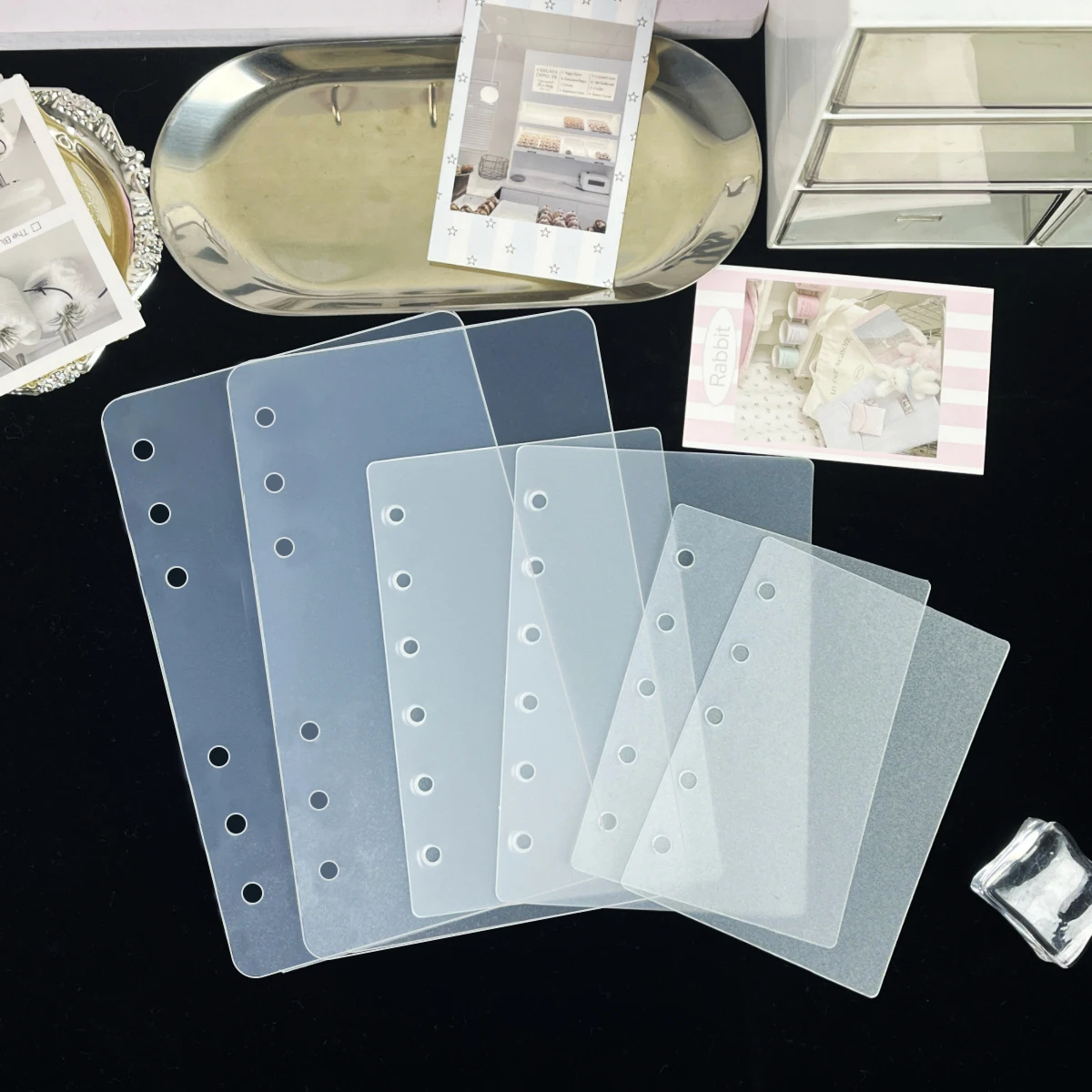 5/10/15Pcs/Bag A5/A6/A7/M5 Loose-Leaf Dividers, Translucent Frosted Dividers, Irregular Anti-Jamming Dividers, 3D Embossed Bubble Sticker Book, Sticker Book, Binder Dividers, Thickened Pp Material Loose-Leaf Dividers, Loose-Leaf Notebook Refill, Portable Sticker Book, Suitable for Sticker Storage, DIY Planner, Notebook, Scrapbook, Travel/Saving Planner, Student thumbnail 4