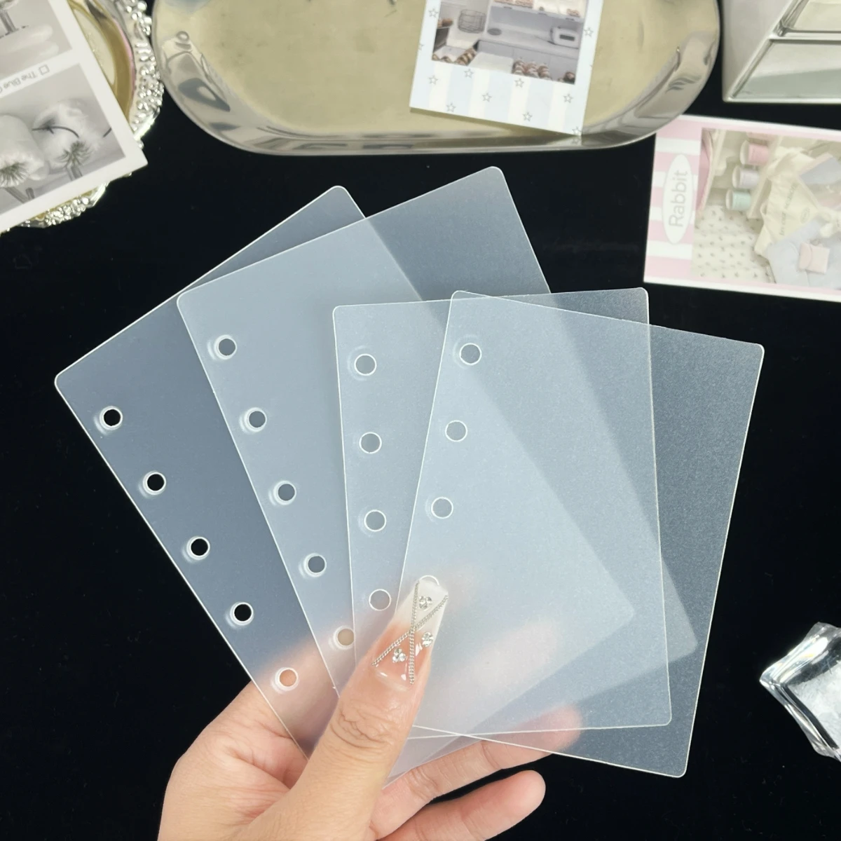5/10/15Pcs/Bag A5/A6/A7/M5 Loose-Leaf Dividers, Translucent Frosted Dividers, Irregular Anti-Jamming Dividers, 3D Embossed Bubble Sticker Book, Sticker Book, Binder Dividers, Thickened Pp Material Loose-Leaf Dividers, Loose-Leaf Notebook Refill, Portable Sticker Book, Suitable for Sticker Storage, DIY Planner, Notebook, Scrapbook, Travel/Saving Planner, Student thumbnail 2