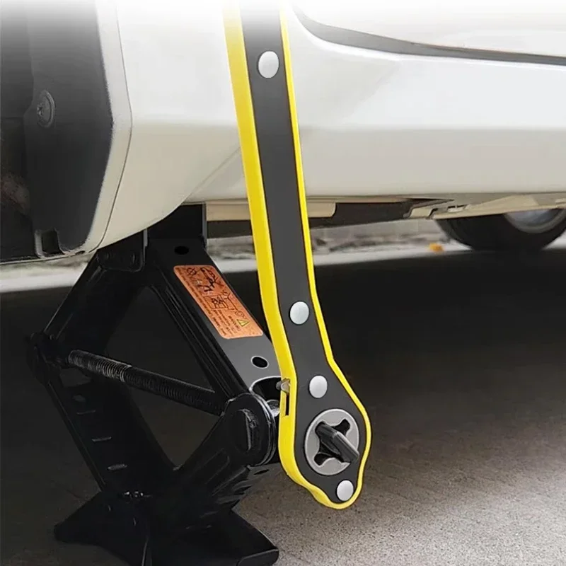 Auto Labor Saving Jack Ratchet Wrench Tire Jack Removal Wrench Cross car Labor Saving Wrench Rocker Arm thumbnail 2