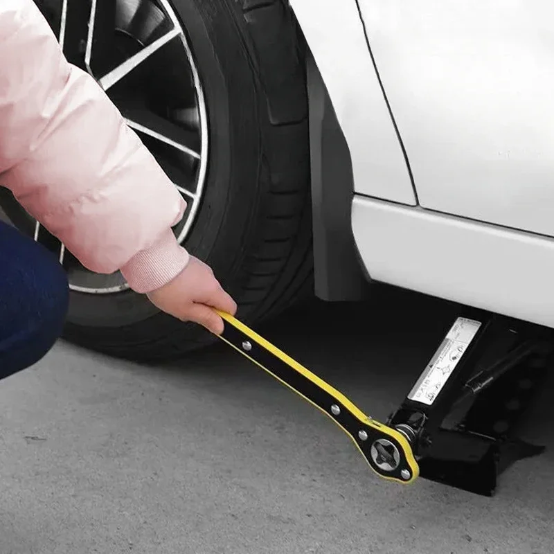 Auto Labor Saving Jack Ratchet Wrench Tire Jack Removal Wrench Cross car Labor Saving Wrench Rocker Arm thumbnail 5