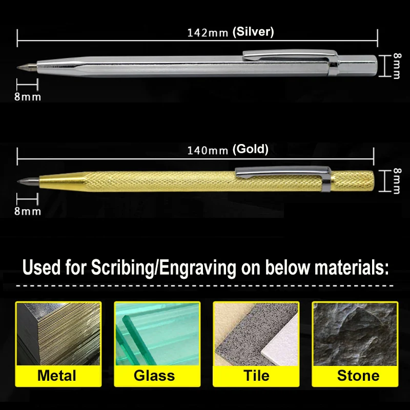 Professional Tungsten Carbide Engraving Pen for Glass Ceramic Tile Metal Wood Diamond Tip Scriber Etching Marker Marking Tool thumbnail 6