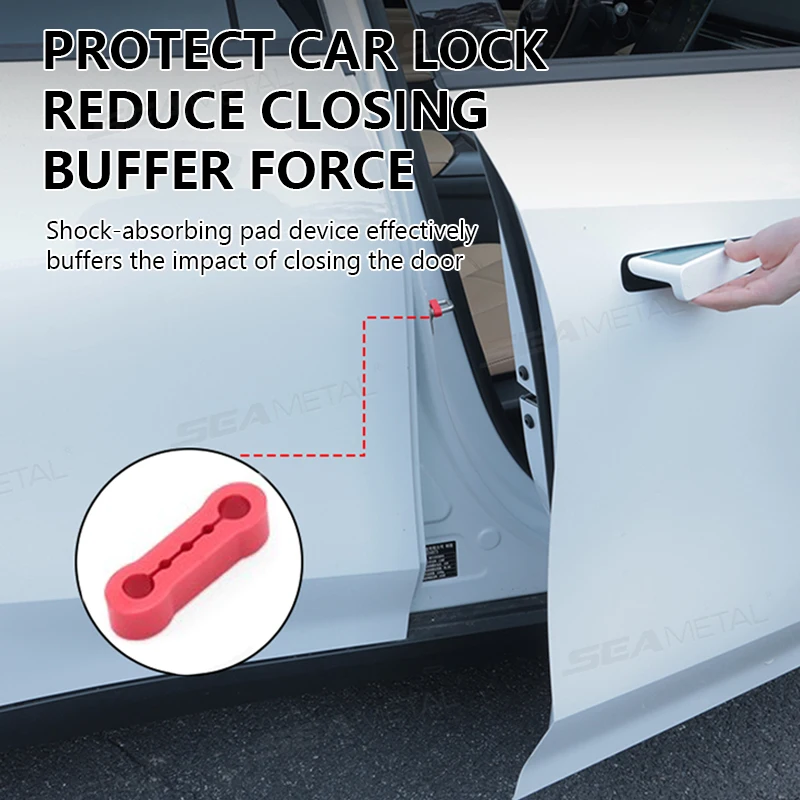 SEAMETAL 4pcs Universal Car Door Lock Damper Buffer Sillcone Deadener Seal Shock Absorber Noise Insulation for Car Accessories thumbnail 4
